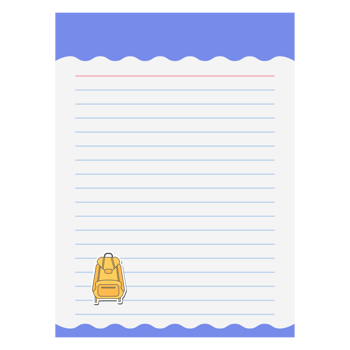 Paper Note Yellow School Bag Back to School Sticker Set Yellow Edition png