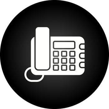 Land Line Phone Vector Icon