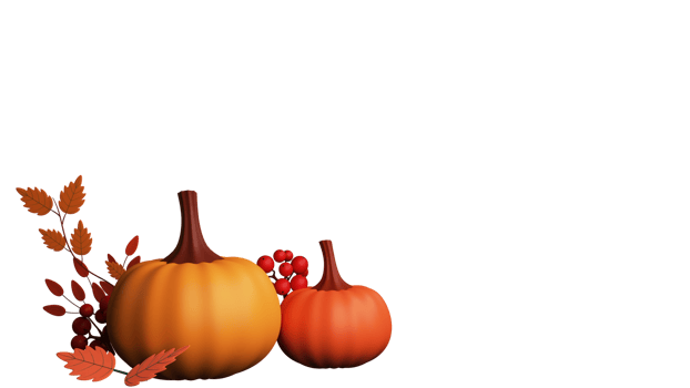 3D Render of Pumpkins, Autumn Leaves, Berries for Thanks Giving Festival Celebrations. png