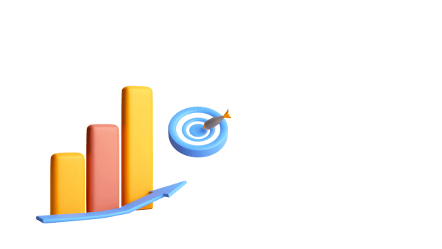 3D Render of Growth Bar Graph png