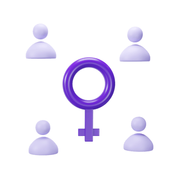 3D Render of Female Gender Symbol. png