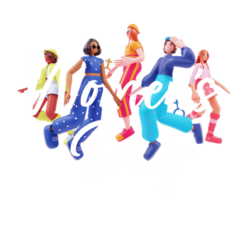 Women's Day Concept, Group Of 3D Young Girls In Different Activity. png