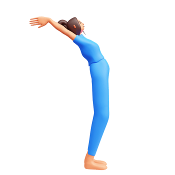 3D Young Lady Practicing Yoga. png