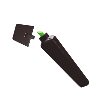 3D Render of Highlighter Pen. png