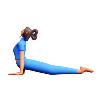 3D Young Lady Practicing Yoga. png