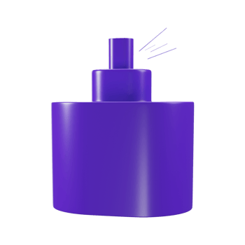 3D Render of Perfume Spray Bottle Element. png