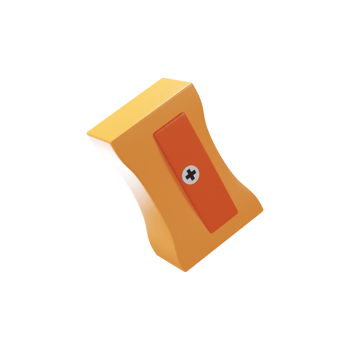 3D Style Yellow Color Sharpener. png