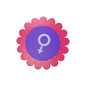 Flower With Venus Sign. png
