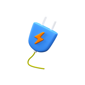 3D Rendering of Electric Plug Element In Blue And Green Color. png