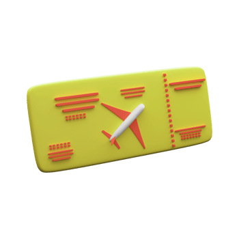 Airplane Ticket, 3D Render. png