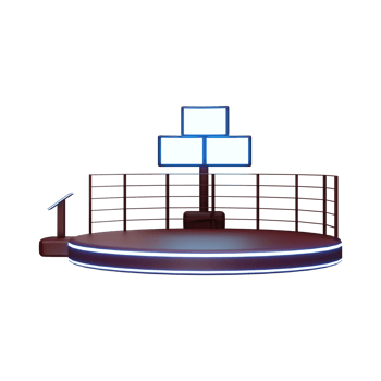 3D Render of Boxing Ring png