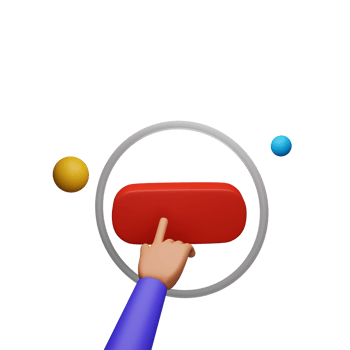 3D Rendering of Human Hand Pushing Button. png