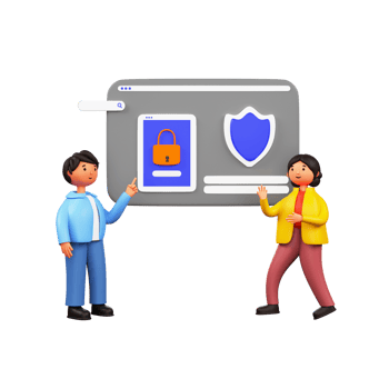 3D Render of Official Employee With Password Private Access To Website png