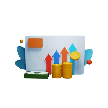 3D Render of Business Financial Growth Concept. png