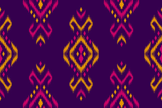 Fabric ikat pattern art. Ethnic seamless pattern traditional. American, Mexican style. vector