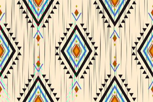 Beautiful ethnic pattern art. Geometric ethnic seamless pattern in tribal, folk embroidery, and Mexican style. vector