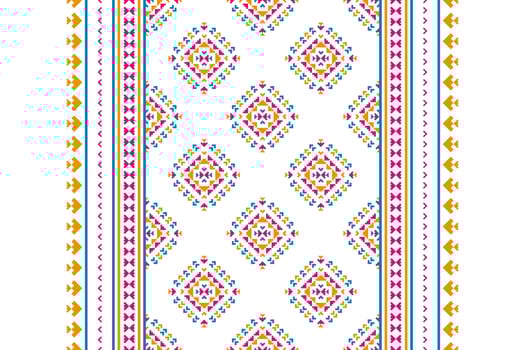 Carpet tribal pattern art. Geometric ethnic seamless pattern traditional. American, Mexican style. vector