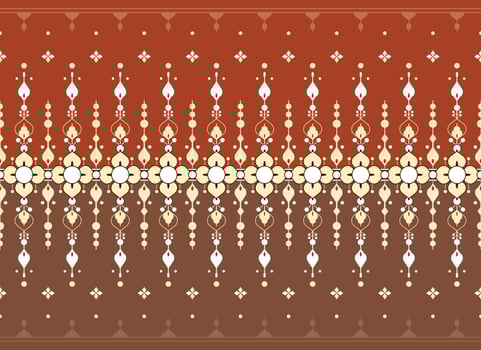 geometric and flower ethnic fabric pattern for cloth carpet wallpaper background wrapping etc. vector