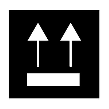 This Side Up Icon Design vector
