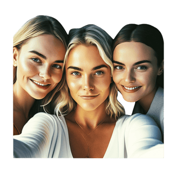 AI generative women png transparent