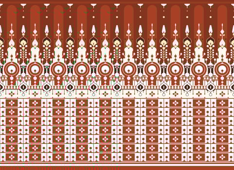 geometric ethnic fabric pattern for cloth carpet wallpaper background wrapping etc. vector