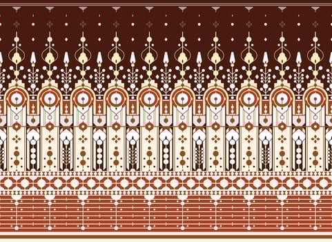 geometric ethnic fabric pattern for cloth carpet wallpaper background wrapping etc. vector
