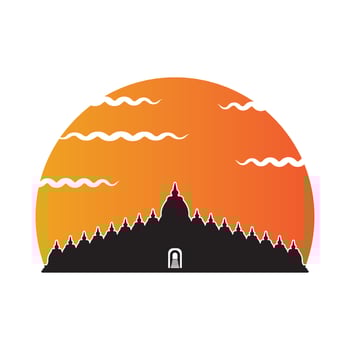 Temple logo vector illustration icon design.