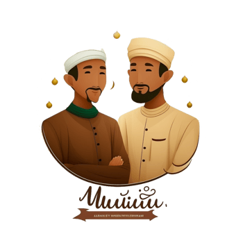 Eid Mubarak Muslim avatar free illustration png