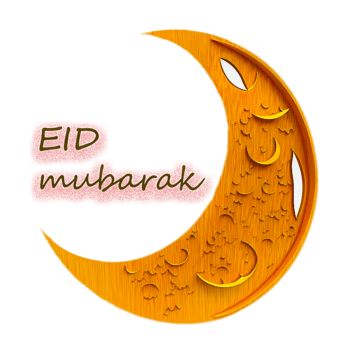 Eid Mubarak moon illustration png