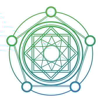 Alchemical magic circle. Secret geometry vector