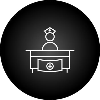 Hospital Reception Vector Icon