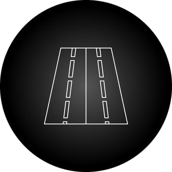 Two Way Road Vector Icon
