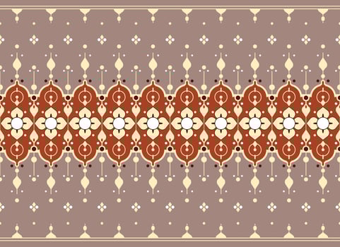 geometric and flower ethnic fabric pattern for cloth carpet wallpaper background wrapping etc. vector