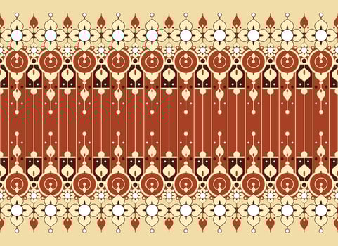 geometric and flower ethnic fabric pattern for cloth carpet wallpaper background wrapping etc. vector