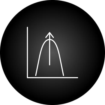 Bell Shaped Graph Vector Icon