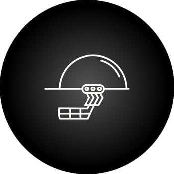 Cricket Helmet Vector Icon