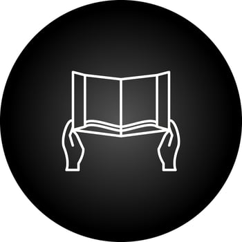 Reading Holy Book Vector Icon