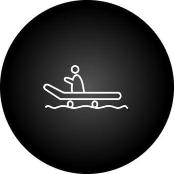 Riding Sled Vector Icon