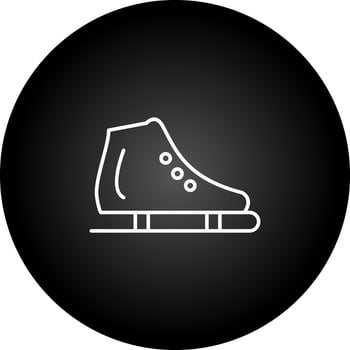 Ice Skating Shoe Vector Icon