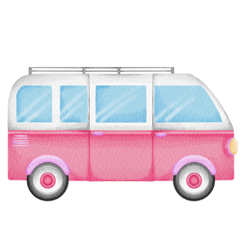 watercolor bus summer png