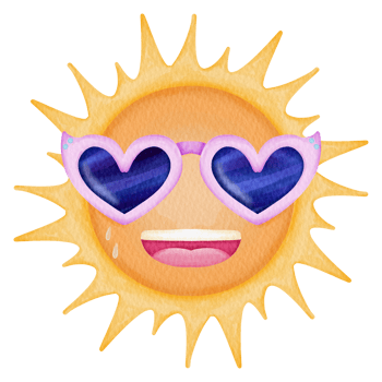 watercolor sun summer png