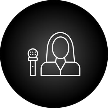 Female Anchor Vector Icon