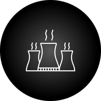 Nuclear Plant Vector Icon