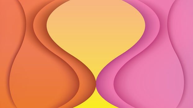 Pink orange 3D gradient vector