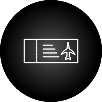 Plane Tickets Vector Icon