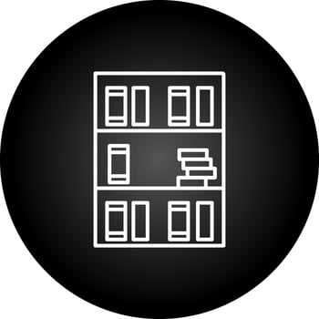 Book Shelf Vector Icon