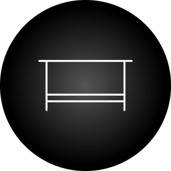 Simple Desk Vector Icon