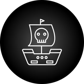 Pirate Ship Vector Icon