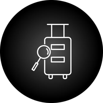 Luggage Inspection Vector Icon