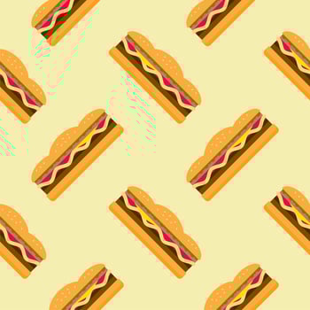 sandwich seamless pattern vector illustration
